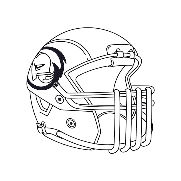 Vector hand drawn american football  illustration