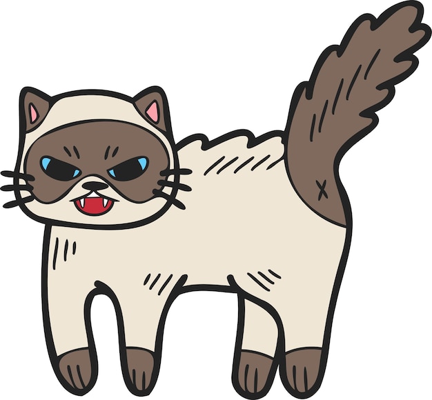 Angry Cat Drawing PNG, Vector, PSD, and Clipart With Transparent