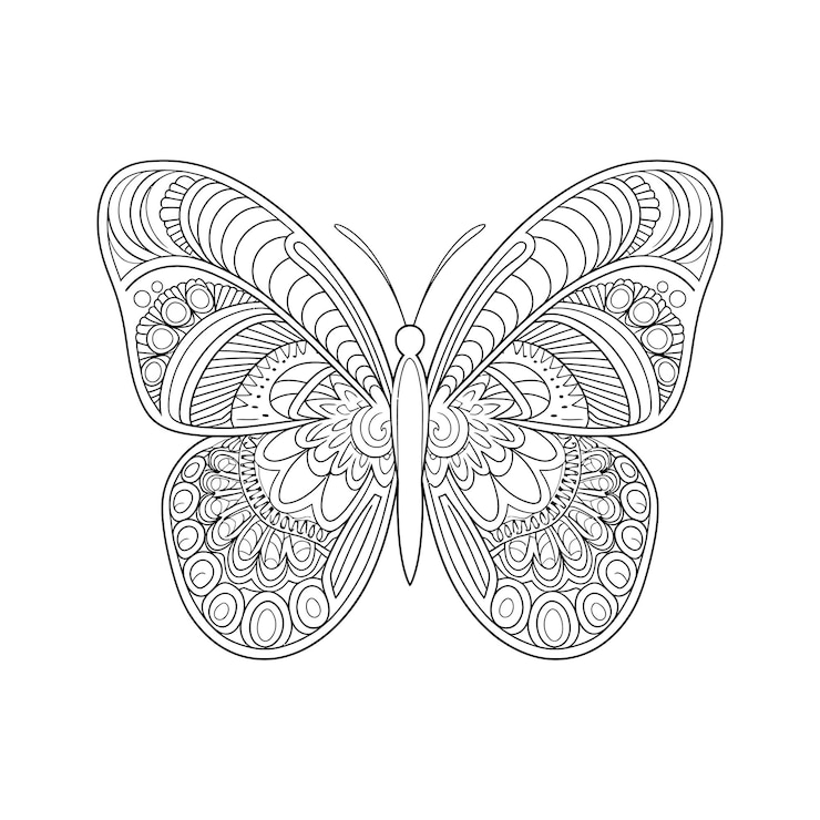 Vector hand drawn animal mandala vector illustration