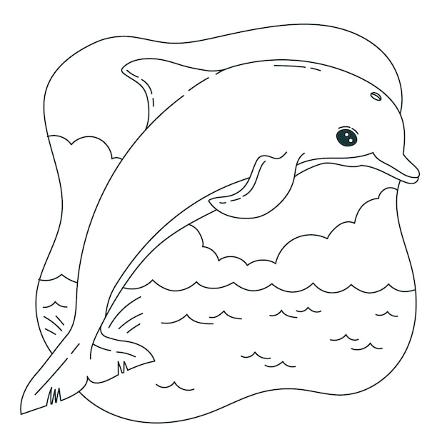Illustrazione del profilo animale disegnato a mano