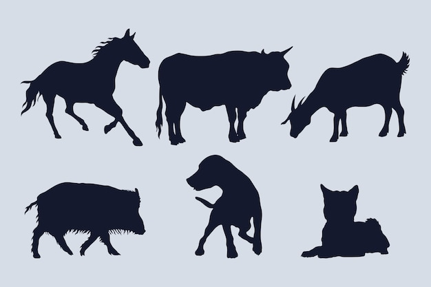 Hand drawn animal silhouette