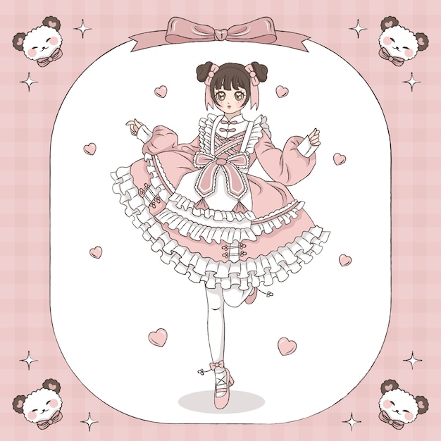 手描きアニメかわいいイラスト