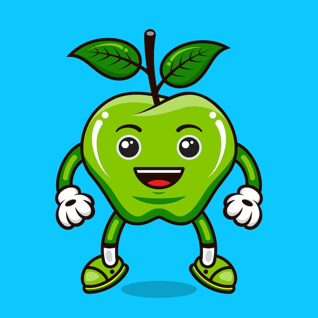 Premium Vector Hand drawn apple cartoon illustration