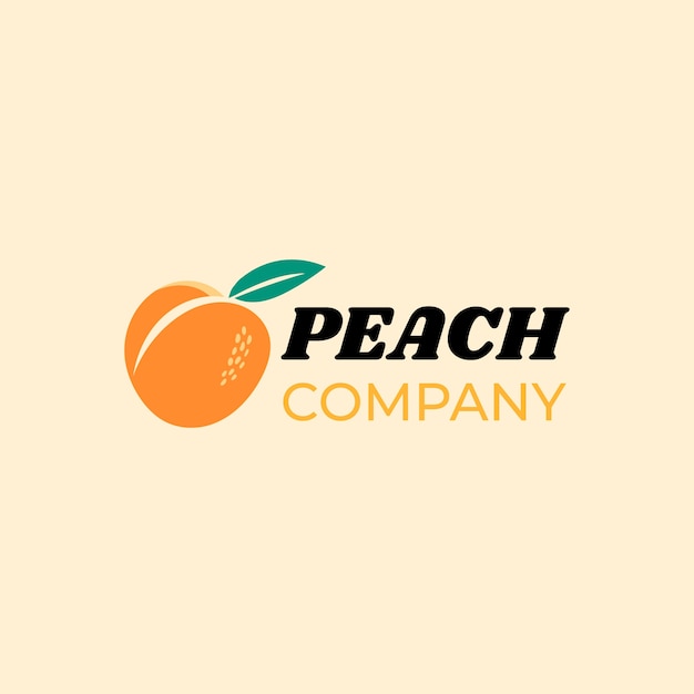 Hand drawn apricot logo template