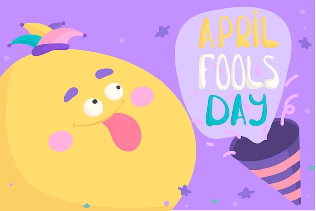 Hand drawn april fools day illustration Hand drawn buffoon april fools day