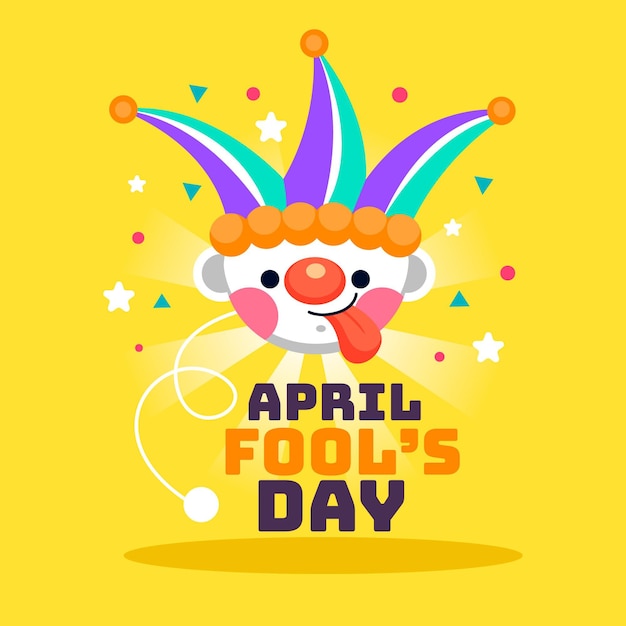 Vector hand drawn april fools' day illustration