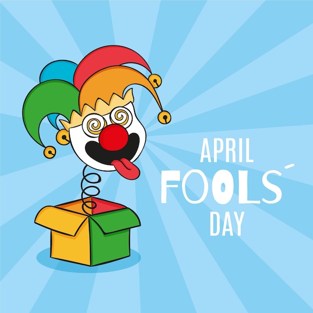 Vector hand drawn april fools' day illustration