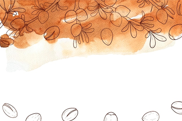 Hand drawn argan oil background