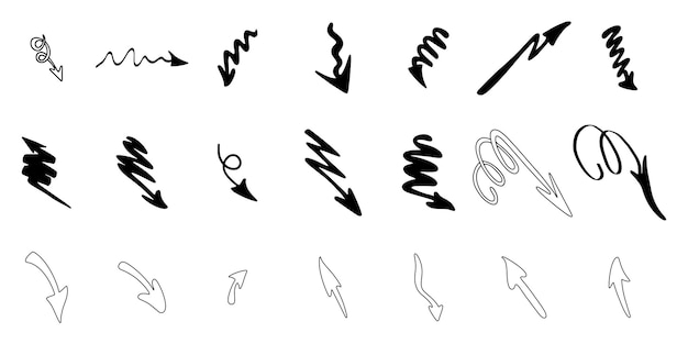 Hand drawn arrow set