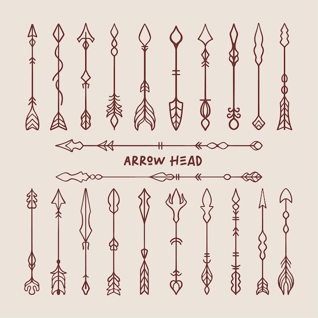 Hand Drawn Arrowhead Collection