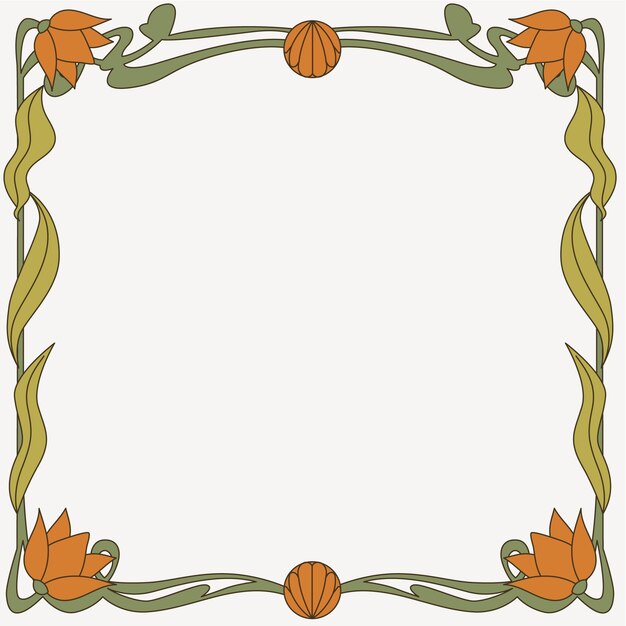 Free Vector | Hand drawn art nouveau frame