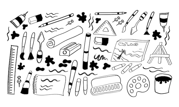 Hand drawn Artist tools icon