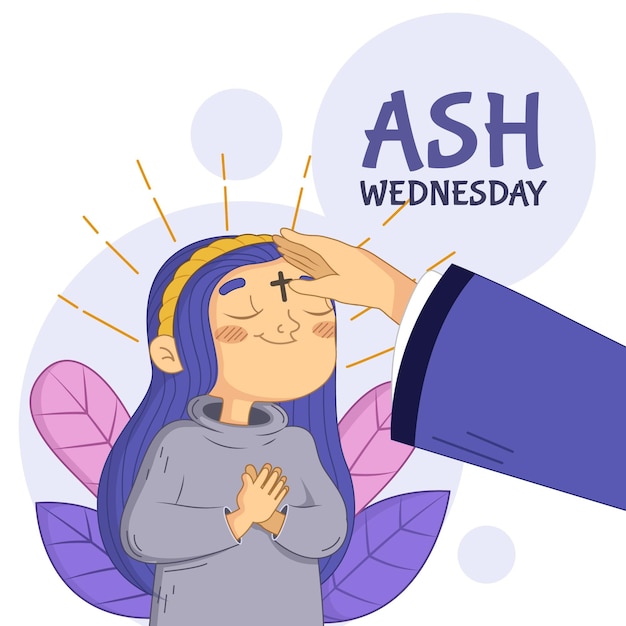 hand drawn ash wednesday