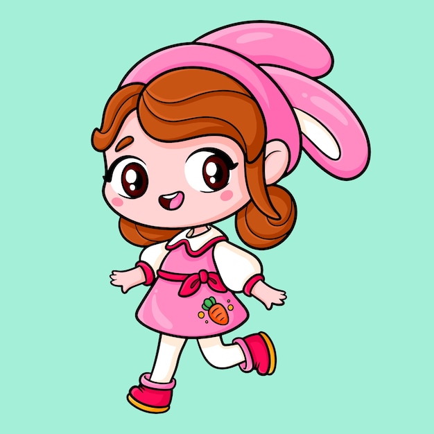 손으로 그린 아시아 만화 캐릭터 그림
