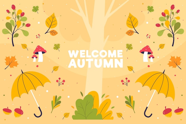 Hand drawn autumn background