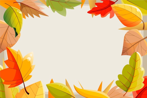 Vector hand drawn autumn background