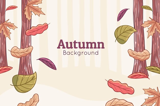 Hand drawn autumn background