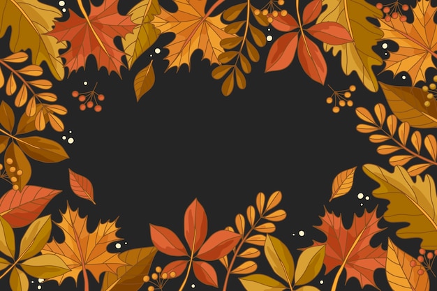 Hand drawn autumn celebration background