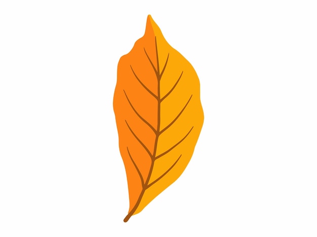 Иллюстрация осенних листьев, нарисованная вручную