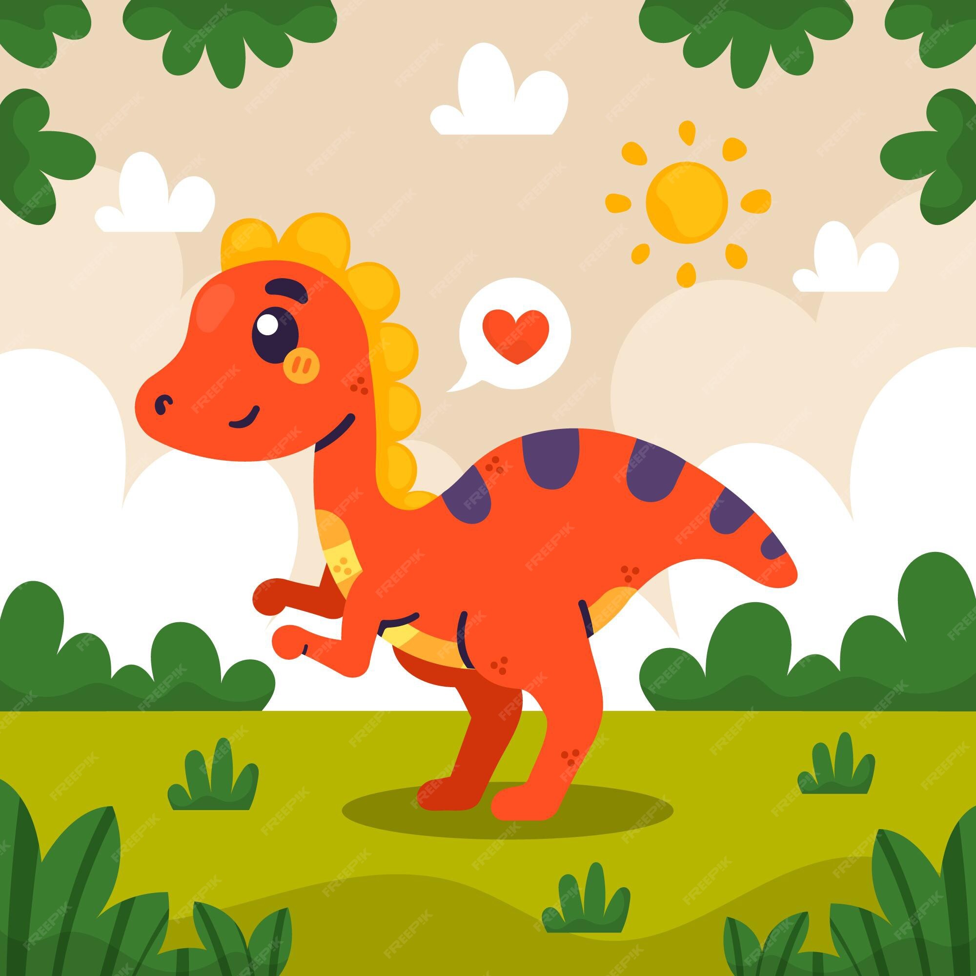 Cute baby dinosaur illustration. Vector cartoon illustration. 3242216  Vector Art at Vecteezy