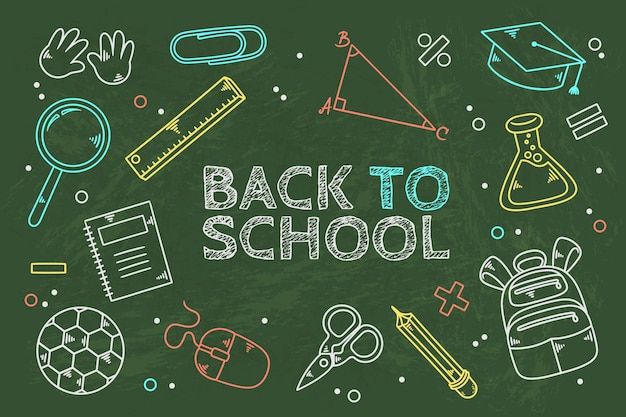 Vector hand drawn back to school background