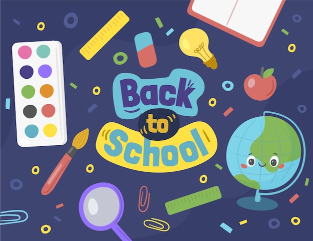 Hand drawn back to school background