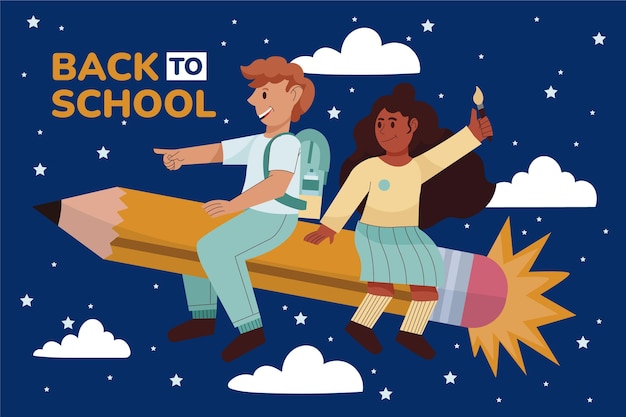 Vector hand drawn back to school background