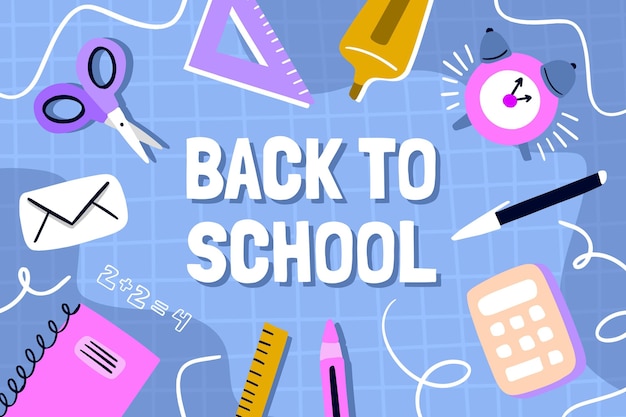 Hand drawn back to school background