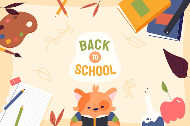 Hand drawn back to school background