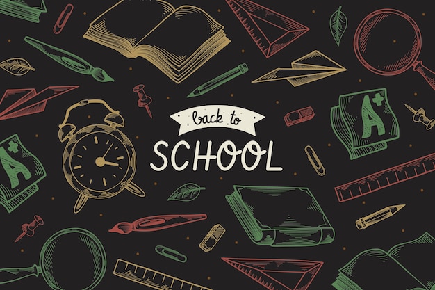 hand drawn back to school background