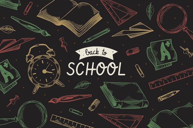 Vector hand drawn back to school background