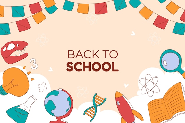 Vector hand drawn back to school background