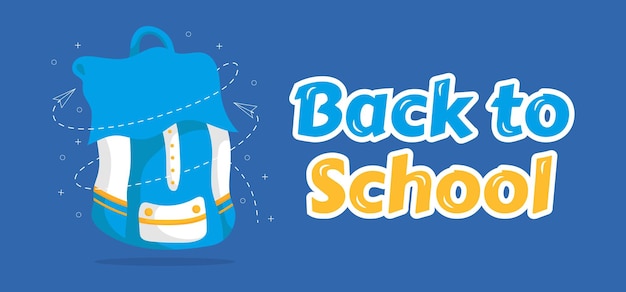 Hand drawn back to school banners. Vector Illustration