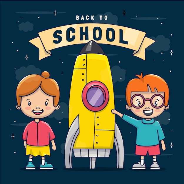 Hand drawn back to school illustration