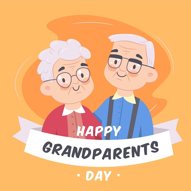 Hand drawn background national grandparents' day