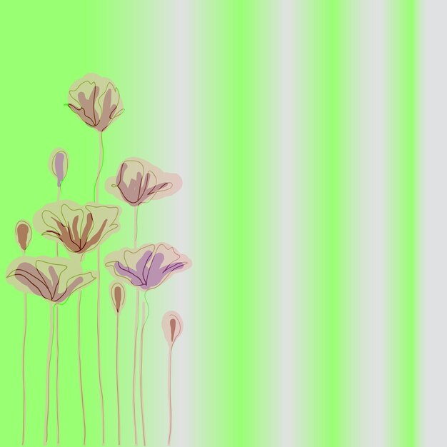 Vector hand drawn background with a fantasy flower