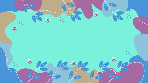 Vector hand drawn background with floral