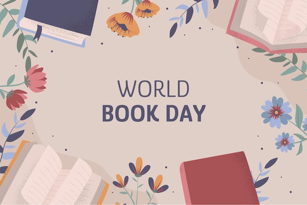 hand drawn background for world book day celebration