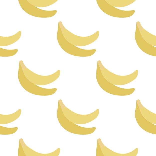 Hand drawn bananas simple seamless pattern