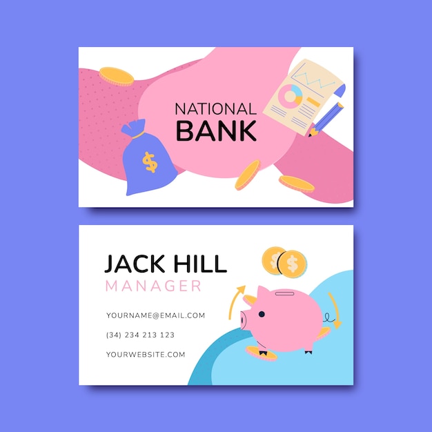 Hand drawn bank template