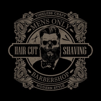 Logo del barbiere disegnato a mano