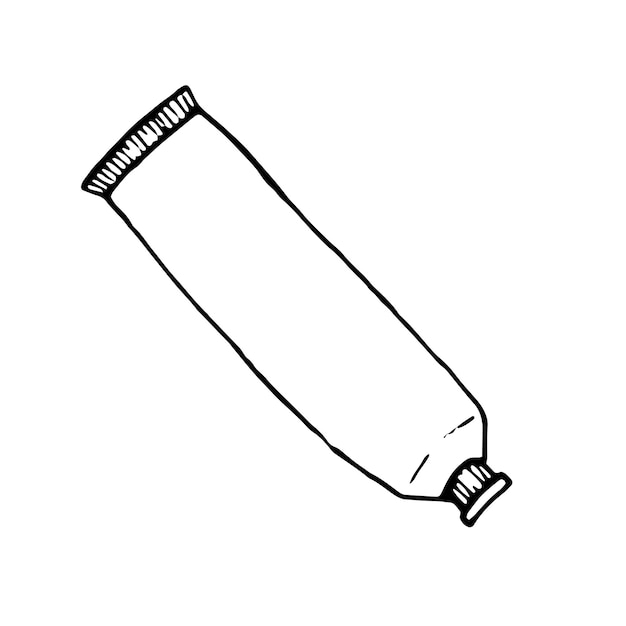 Hand-drawn bathing bottle. Doodle illustration. Spa treatments