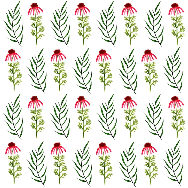Vector hand drawn beautiful floral pattern with miniature flower