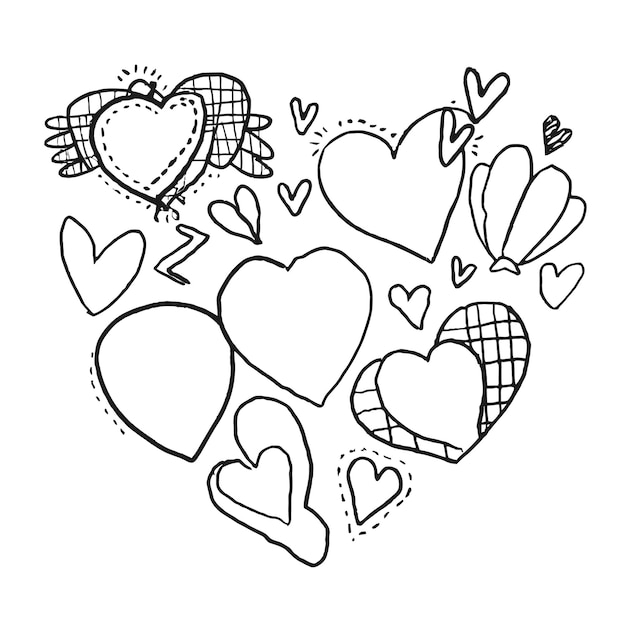 Hand drawn beautiful vector heart