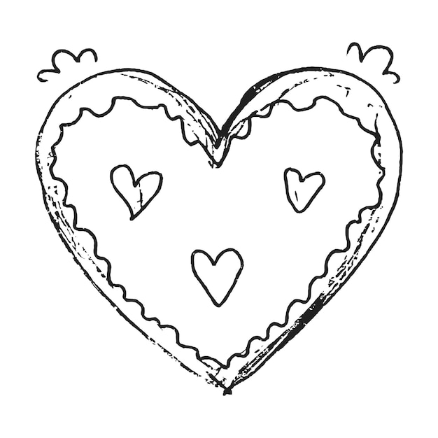 Hand drawn beautiful vector heart