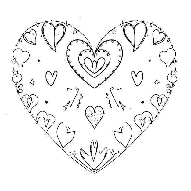 Hand drawn beautiful vector heart