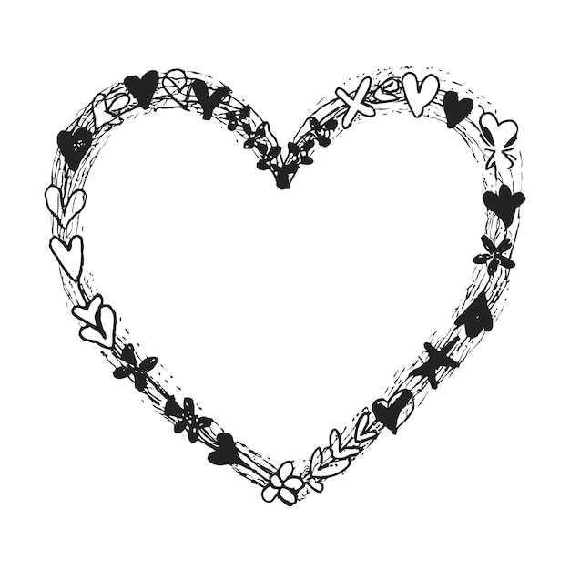 Hand drawn beautiful vector heart