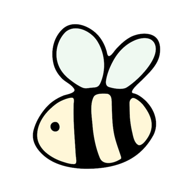 Hand drawn bee for summer and spring decoration