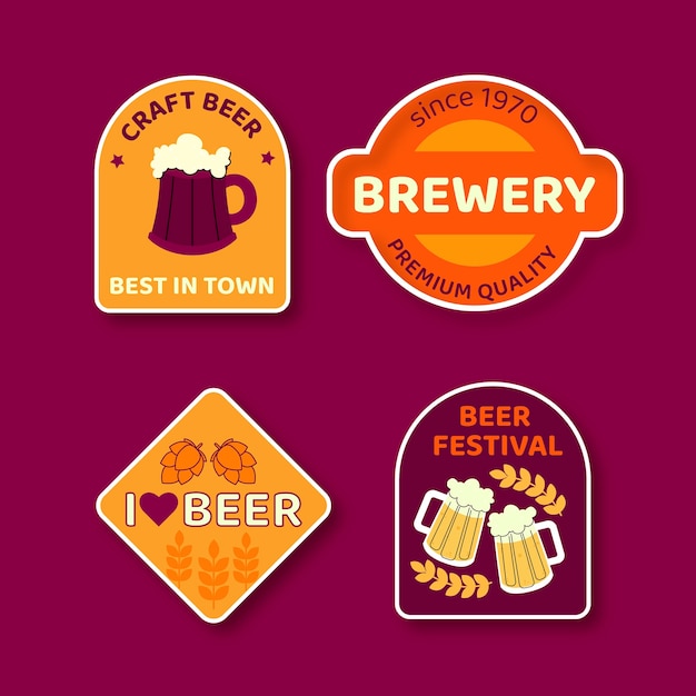 hand drawn beer bar label collection