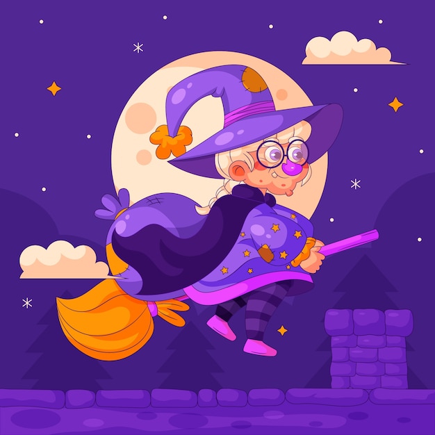 hand drawn befana illustration